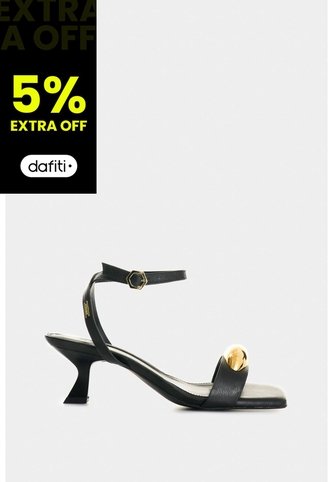 Sandalia Tacón De Cuero Para Mujer Cleo Sandalia Tacón De Cuero Para Mujer Cleo Negro 39 VÉLEZ Vélez