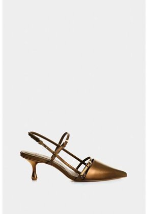Tacones Cerrados Brielle De Cuero Folia Para Mujer Brillo Tacones Cerrados Brielle De Cuero Folia Para Mujer Brillo Bronce 40 VÉLEZ
