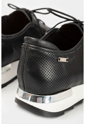 Zapatos Cordón De Cuero Para Mujer Suela Deportiva Zapatos Cordón De Cuero Para Mujer Suela Deportiva Negro 40 VÉLEZ