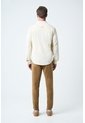 Camisa Manga Larga Bosa Para Hombre Semi Fitted Camisa Manga Larga Bosa Para Hombre Semi Fitted Crema XL VÉLEZ de Vélez
