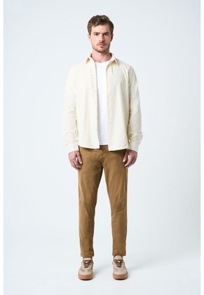 Camisa Manga Larga Bosa Para Hombre Semi Fitted Camisa Manga Larga Bosa Para Hombre Semi Fitted Crema XL VÉLEZ
