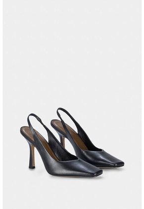 Tacones Cerrados Baltimore De Cuero Para Mujer Punta Cuadrada Tacones Cerrados Baltimore De Cuero Para Mujer Punta Cuadrada Negro 36 Vélez