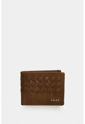 Billetera Duna En Cuero Con Tejido Para Hombre Billetera Duna En Cuero Con Tejido Para Hombre Miel VÉLEZ