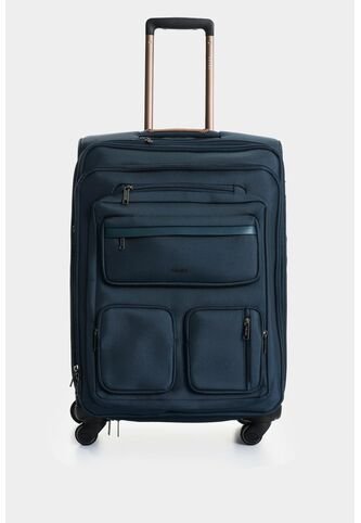 Maleta De Viaje En Lona Y Cuero Galaxy 23 Pulg Maleta De Viaje En Lona Y Cuero Galaxy 23 Pulg Azul Oscuro VÉLEZ Vélez