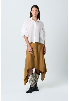 Camisa Ópalo Para Mujer Boleros Camisa Ópalo Para Mujer Boleros Blanco S VÉLEZ