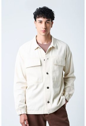 Sobrecamisa Modica Para Hombre Oversized Sobrecamisa Modica Para Hombre Oversized Crema M VÉLEZ