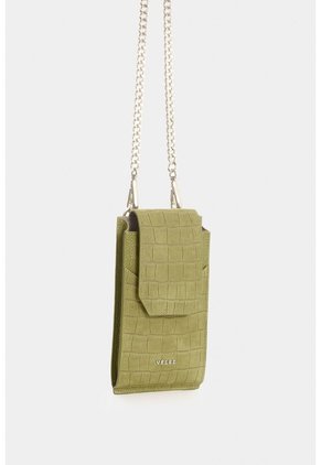 Porta Celular Serpia De Cuero Para Mujer Grabado Porta Celular Serpia De Cuero Para Mujer Grabado Verde Oliva VÉLEZ