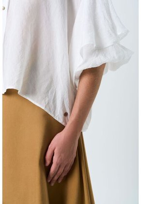 Camisa Ópalo Para Mujer Boleros Camisa Ópalo Para Mujer Boleros Blanco S VÉLEZ