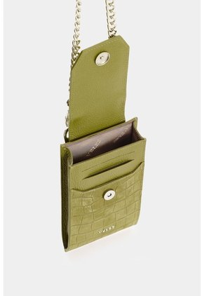 Porta Celular Serpia De Cuero Para Mujer Grabado Porta Celular Serpia De Cuero Para Mujer Grabado Verde Oliva VÉLEZ