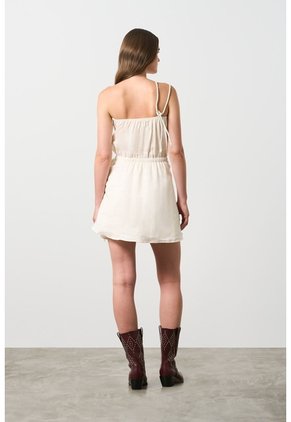 Vestido Corto De Lino Para Mujer Atacama Vestido Corto De Lino Para Mujer Atacama Crema 12 VÉLEZ