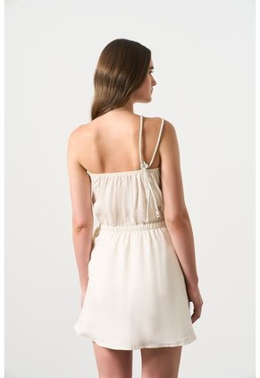 Vestido Corto De Lino Para Mujer Atacama Vestido Corto De Lino Para Mujer Atacama Crema 12 VÉLEZ