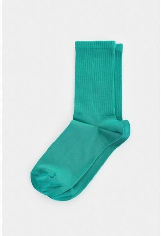 Calcetines Media Pierna Acanalado Para Hombre Diseño Deportivo Calcetines Media Pierna Acanalado Para Hombre Diseño Deportivo Agua Marina XS VÉLEZ Vélez