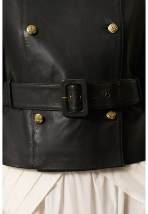 Chaqueta En Cuero Para Mujer Tavora Chaqueta En Cuero Para Mujer Tavora Negro L VÉLEZ
