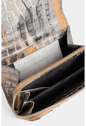 Billetera Palma De Cuero Para Mujer Detalle Taches Billetera Palma De Cuero Para Mujer Detalle Taches Plata VÉLEZ