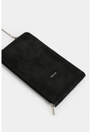 Porta Celular Calas De Cuero Para Mujer Con Cadena Porta Celular Calas De Cuero Para Mujer Con Cadena Negro VÉLEZ