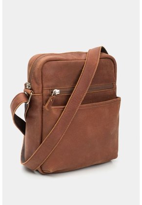 Manos Libres Jalisco De Cuero Para Hombre Grabada Placa Geométrica Cafe