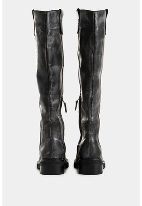 Botas Tulipan De Cuero Brush Off Para Mujer Efecto Metalizado Botas Tulipan De Cuero Brush Off Para Mujer Efecto Metalizado Gris 41 VÉLEZ