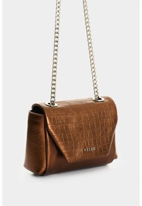 Manos Libres De Cuero Folia Para Mujer Mini Lili Manos Libres De Cuero Folia Para Mujer Mini Lili Bronce VÉLEZ