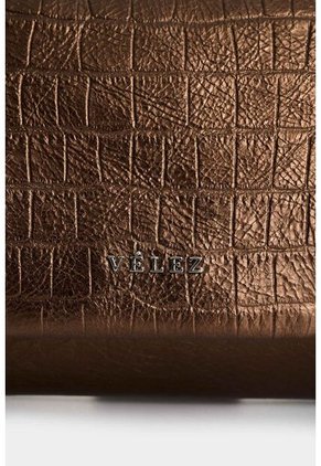 Manos Libres De Cuero Folia Para Mujer Mini Lili Manos Libres De Cuero Folia Para Mujer Mini Lili Bronce VÉLEZ