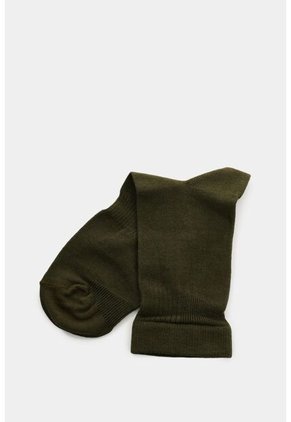 Calcetines Media Pierna Tejidos Para Hombre Detalle Acanalado Calcetines Media Pierna Tejidos Para Hombre Detalle Acanalado Verde XS VÉLEZ