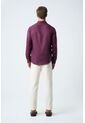 Camisa Manga Larga En Lino Para Hombre Silueta Semi Ajustada Camisa Manga Larga En Lino Para Hombre Silueta Semi Ajustada Morado L VÉLEZ de Vélez