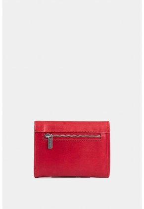 Billetera Taupe De Cuero Para Mujer Con Monedero Billetera Taupe De Cuero Para Mujer Con Monedero Rojo VÉLEZ