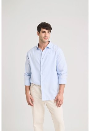 Camisa Oxford Manga Larga Calagua Para Hombre Semifitted Camisa Oxford Manga Larga Calagua Para Hombre Semifitted Azul Claro XS VÉLEZ