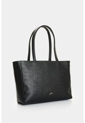 Shopping De Cuero Grabado Para Mujer Cala Shopping De Cuero Grabado Para Mujer Cala Negro VÉLEZ