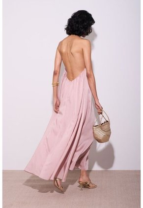 Vestido Maxi Halter Para Mujer Rouge Vestido Maxi Halter Para Mujer Rouge Rosado 12 VÉLEZ