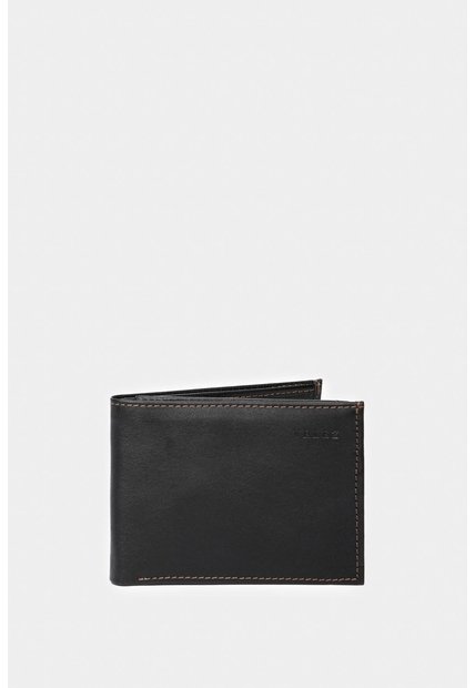 Billetera Humanista De Cuero Para Hombre Costuras Contraste Negro Billetera Humanista De Cuero Para Hombre Costuras Contraste Negro VÉLEZ