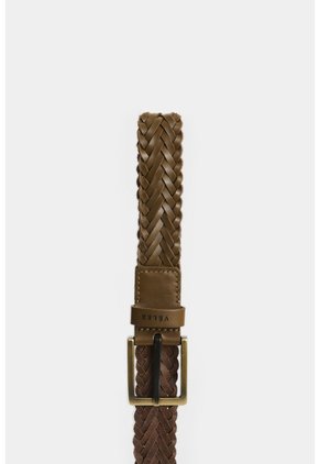 Cinturón Unifaz Trenzado De Cuero Para Hombre Atlas Cinturón Unifaz Trenzado De Cuero Para Hombre Atlas Tabaco 42 VÉLEZ