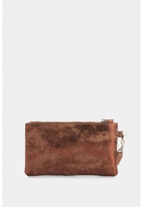 Cosmetiquera Lucía De Cuero Folia Para Mujer Manija Removible Cosmetiquera Lucía De Cuero Folia Para Mujer Manija Removible Bronce VÉLEZ