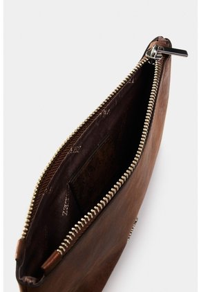 Cosmetiquera Lucía De Cuero Folia Para Mujer Manija Removible Cosmetiquera Lucía De Cuero Folia Para Mujer Manija Removible Bronce VÉLEZ