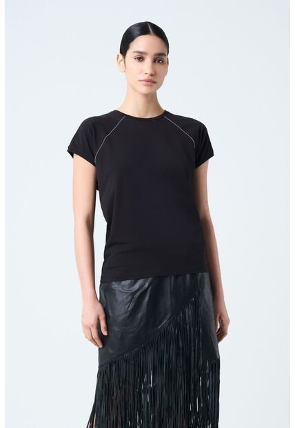 Camiseta Herencia Para Mujer Manga Ranglan Camiseta Herencia Para Mujer Manga Ranglan Negro M VÉLEZ