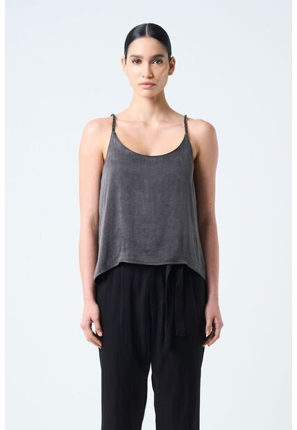 Camisa Aurora De Tiras En Tejido Plano Para Mujer Detalle Millaré Camisa Aurora De Tiras En Tejido Plano Para Mujer Detalle Millaré Negro XL VÉLEZ