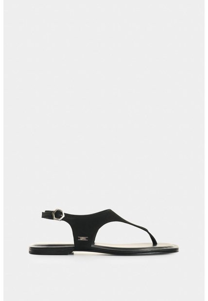 Sandalia Plana En Cuero Para Mujer Cienaga Sandalia Plana En Cuero Para Mujer Cienaga Negro 36 VÉLEZ