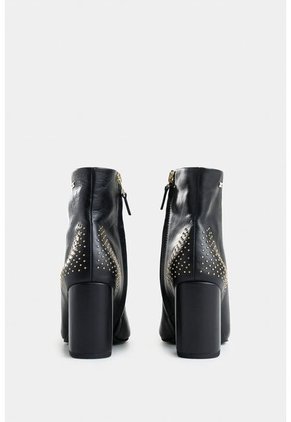 Botines Office Kira De Cuero Para Mujer Mini Taches Botines Office Kira De Cuero Para Mujer Mini Taches Negro 38 VÉLEZ