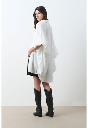 Vestido Sereno Para Mujer Manga Murciélago Vestido Sereno Para Mujer Manga Murciélago Crema 10 VÉLEZ