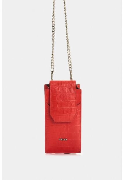 Porta Celular Serpia De Cuero Para Mujer Grabado Porta Celular Serpia De Cuero Para Mujer Grabado Rojo VÉLEZ