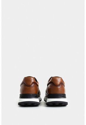 Tenis Iris De Cuero Para Hombre Costuras Laterales Tenis Iris De Cuero Para Hombre Costuras Laterales Miel 43 VÉLEZ