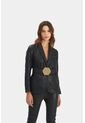 Blazer Tatacoa En Cuero Tejido Para Mujer Silueta Recta Blazer Tatacoa En Cuero Tejido Para Mujer Silueta Recta Negro S VÉLEZ de Vélez