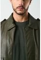 Chaqueta Bomber De Cuero Para Hombre Meridian Chaqueta Bomber De Cuero Para Hombre Meridian Verde Oliva M VÉLEZ de Vélez