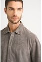 Camisa Manga Corta Orión De Cuero Gamuzado Para Hombre Semi Fitted Camisa Manga Corta Orión De Cuero Gamuzado Para Hombre Semi Fitted Gris XXL VÉLEZ de Vélez