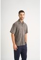 Camisa Manga Corta Orión De Cuero Gamuzado Para Hombre Semi Fitted Camisa Manga Corta Orión De Cuero Gamuzado Para Hombre Semi Fitted Gris XXL VÉLEZ de Vélez