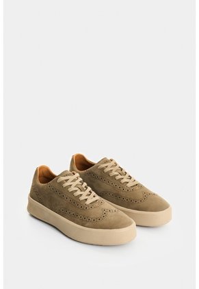 Zapatos De Cordón De Cuero Gamuzado Para Hombre Ocean Zapatos De Cordón De Cuero Gamuzado Para Hombre Ocean Arena 46 VÉLEZ