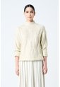 Sweater Rock En Tejido Rectilíneo Para Mujer Efecto Metalizado Sweater Rock En Tejido Rectilíneo Para Mujer Efecto Metalizado Dorado L VÉLEZ de Vélez