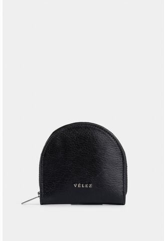 Monedero Florence De Cuero Para Mujer Craquelado Monedero Florence De Cuero Para Mujer Craquelado Negro VÉLEZ Vélez