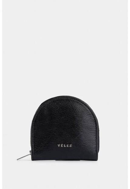 Monedero Florence De Cuero Para Mujer Craquelado Monedero Florence De Cuero Para Mujer Craquelado Negro VÉLEZ