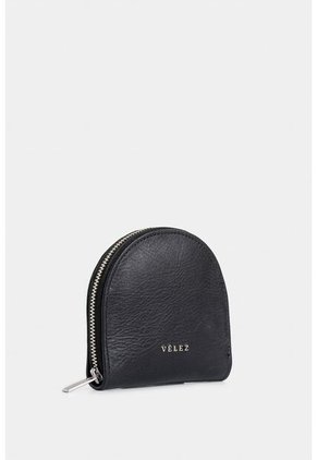 Monedero Florence De Cuero Para Mujer Craquelado Monedero Florence De Cuero Para Mujer Craquelado Negro VÉLEZ