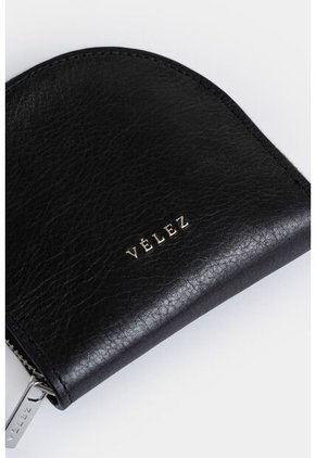 Monedero Florence De Cuero Para Mujer Craquelado Monedero Florence De Cuero Para Mujer Craquelado Negro VÉLEZ